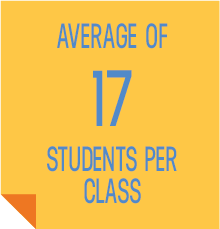 Average of 17 students per class